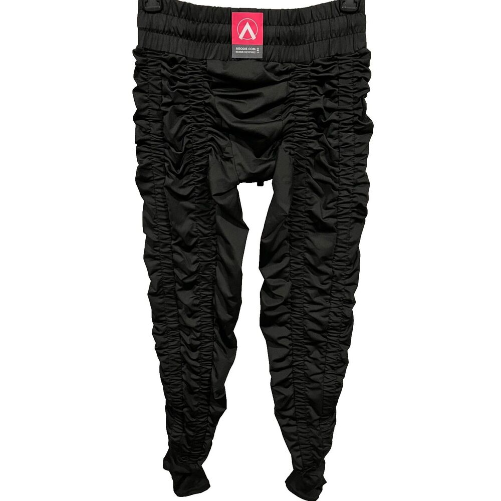 Agogie Resistance Pants +40 Womens Large Black Training Wearable Ruched Legging